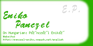 eniko panczel business card